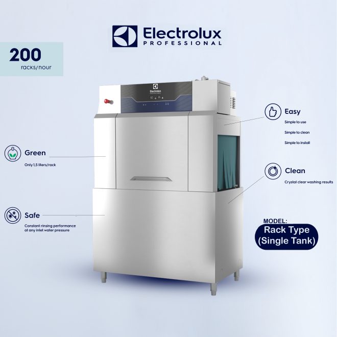 Electrolux rack type single tank